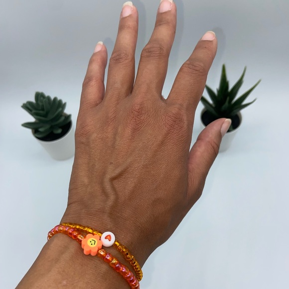 Handmade Trendy Y2K Inspired Glass Seed Bead Bracelet Set - Picture 7 of 8